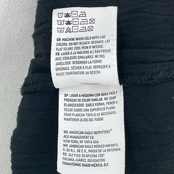 AEO American Eagle Outfitters Mini Dress Women’s L Black Embroidered Bohemian - Picture 12 of 16